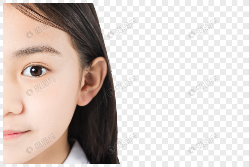 小学生女生眼睛特写