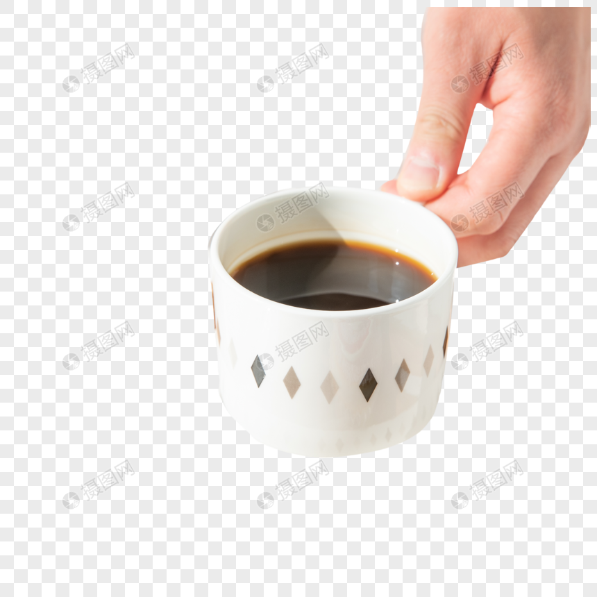 手拿咖啡杯子图片