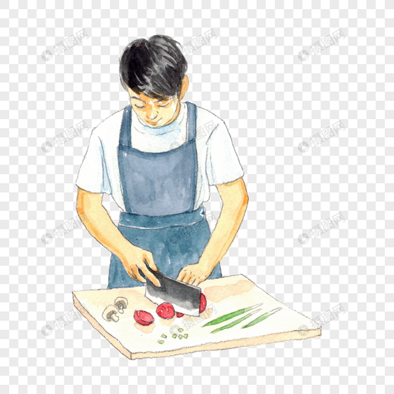 切菜的男人图片