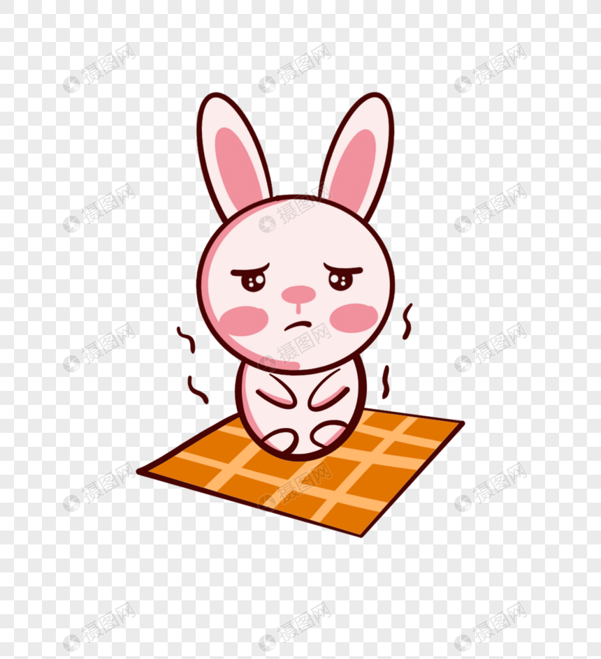 手绘/卡通元素 发抖兔宝宝表情.
