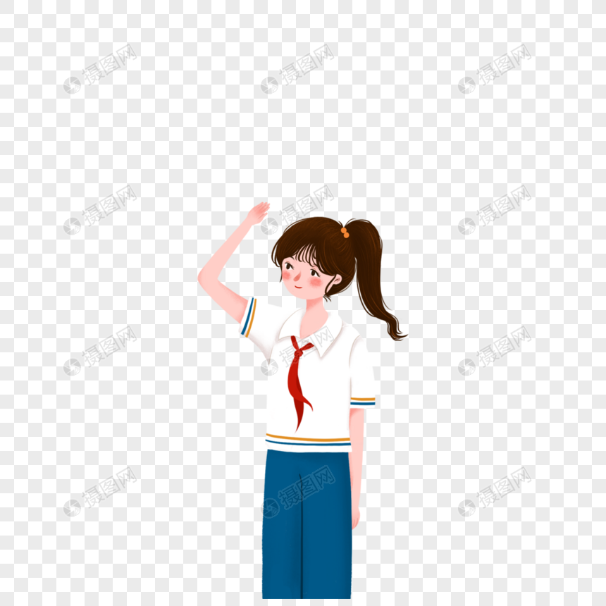 敬礼的女孩