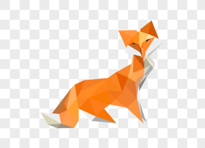 矢量几何形状狐狸图片