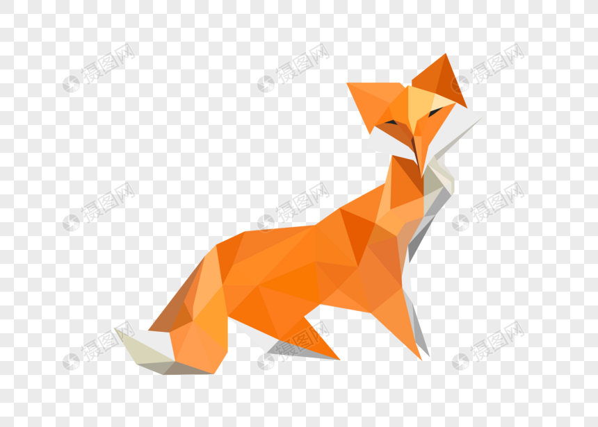 矢量几何形状狐狸图片
