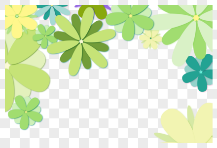 折纸风绿植花卉背景高清图片