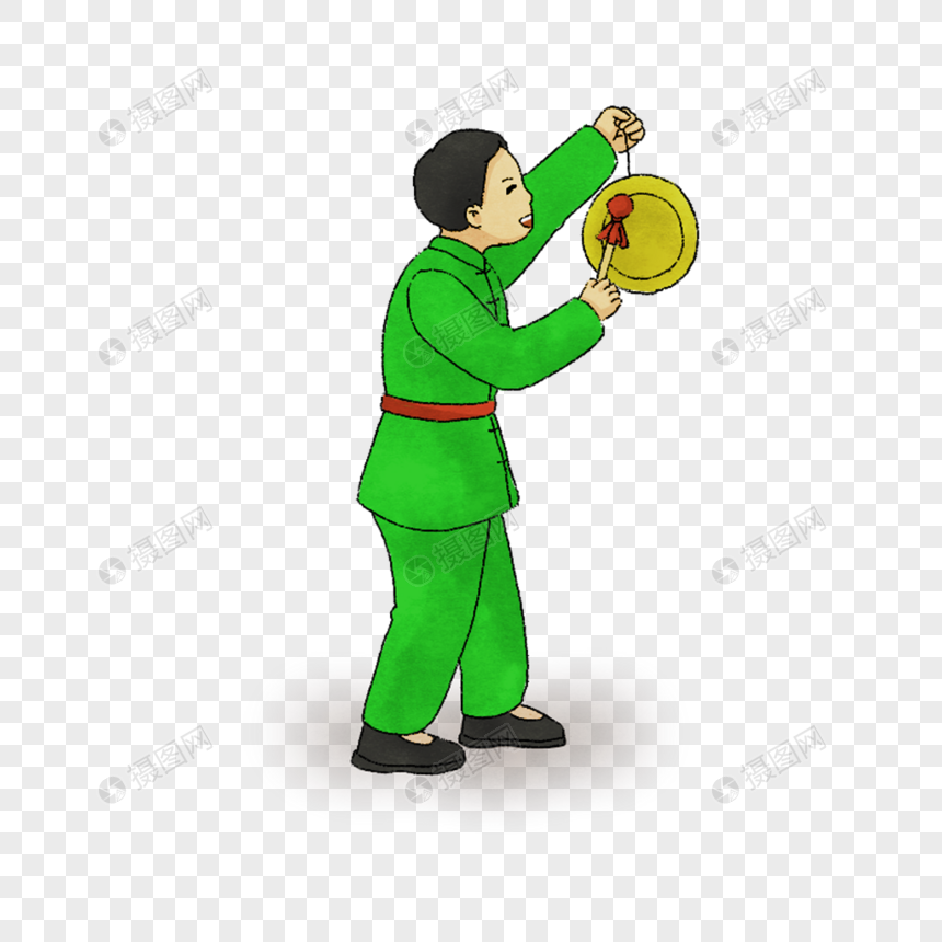 敲锣的男人