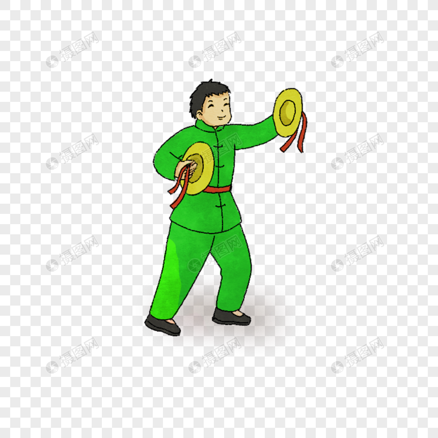 敲锣的男人