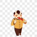 吃糖葫芦的男孩图片