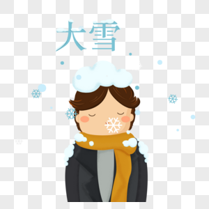 大雪里看雪的女孩高清图片