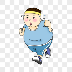 跑步减肥的男孩图片