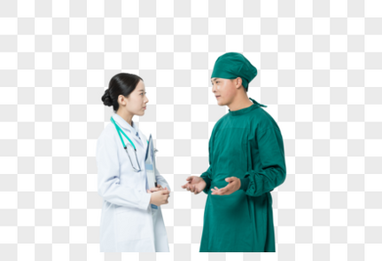 医生和护士讨论医生形象高清图片素材
