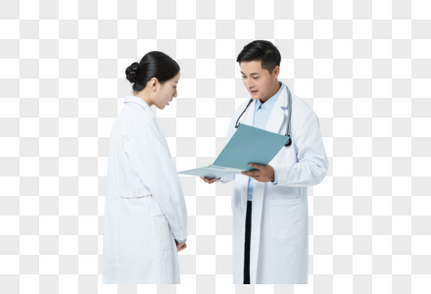 医生和护士讨论免抠高清图片素材