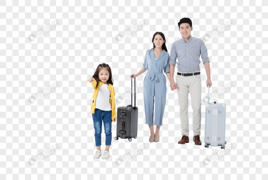 一家人一起去旅行旅游