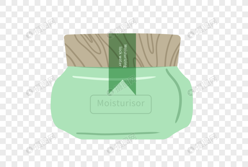 手绘卡通面霜护肤品元素图片