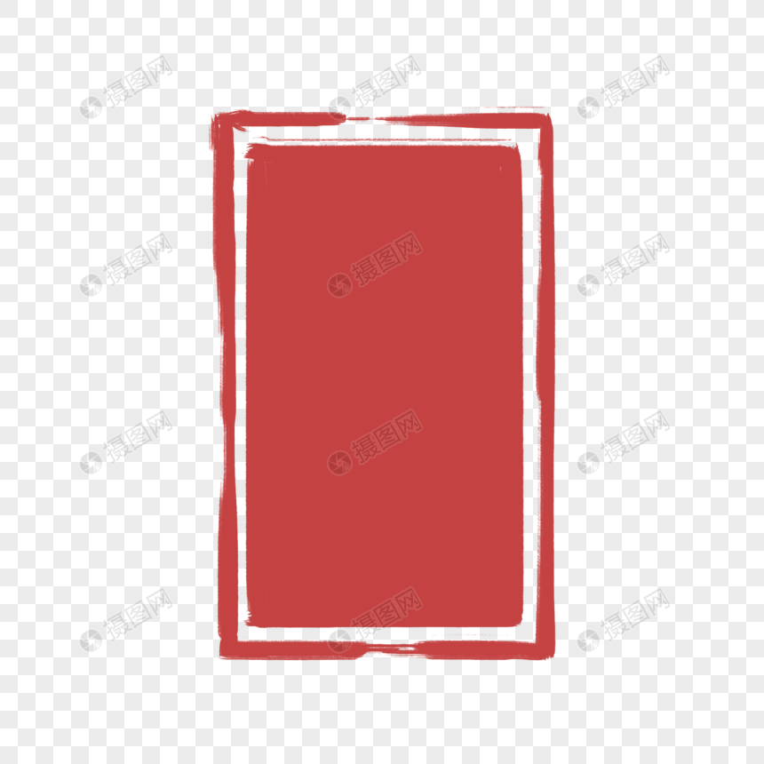 红色长方形印章背景图片