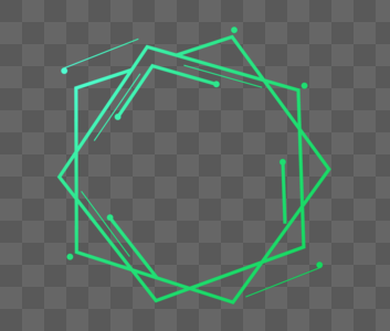 六边形科技边框高清图片