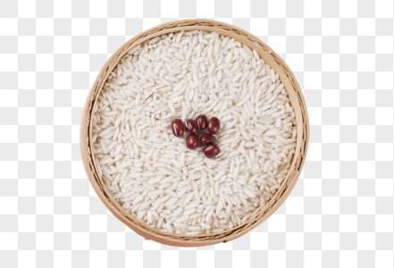 一碗糯米稻米元素高清图片