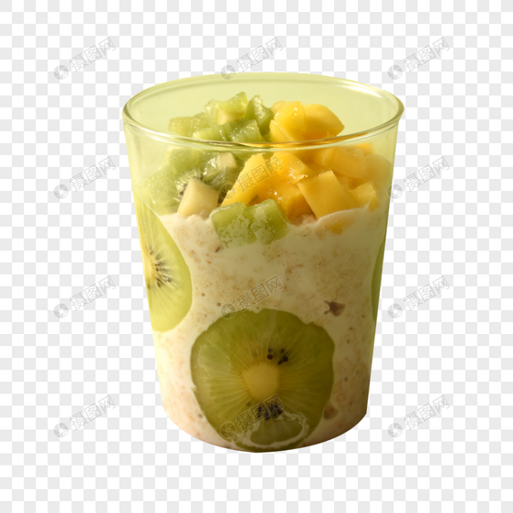猕猴桃燕麦酸奶杯图片