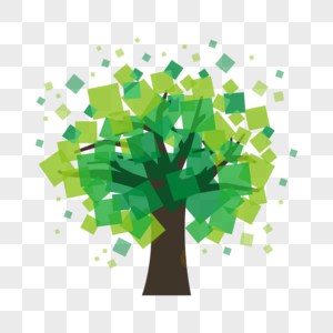 创意绿色树植树节高清图片素材