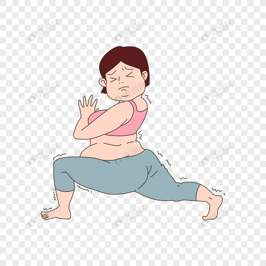 胖子瑜伽图片