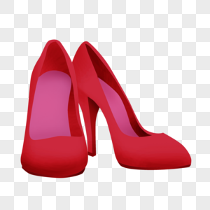 红色女士高跟鞋图片
