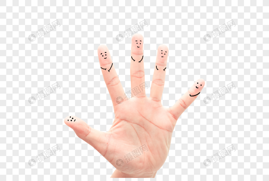 创意手指画手指表情