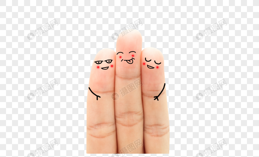 创意手指画手指表情