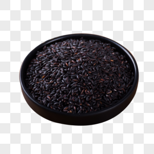 黑米五谷杂粮米元素高清图片