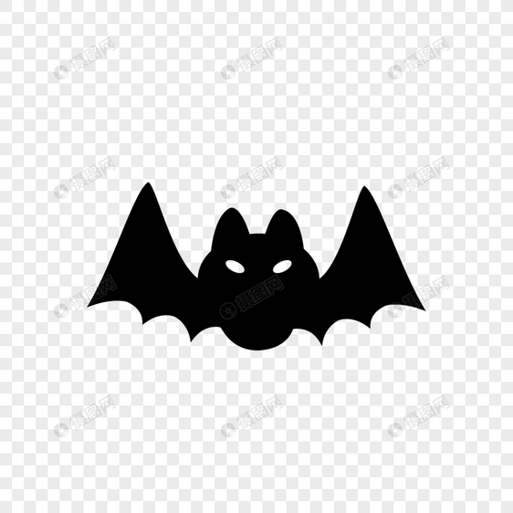 动物类卡通手绘风黑蝙蝠图片