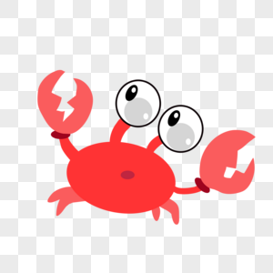 红色螃蟹小动物暖色调高清图片
