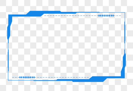 科技边框花纹蓝色高清图片