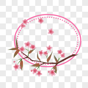 美丽的樱花花环图片