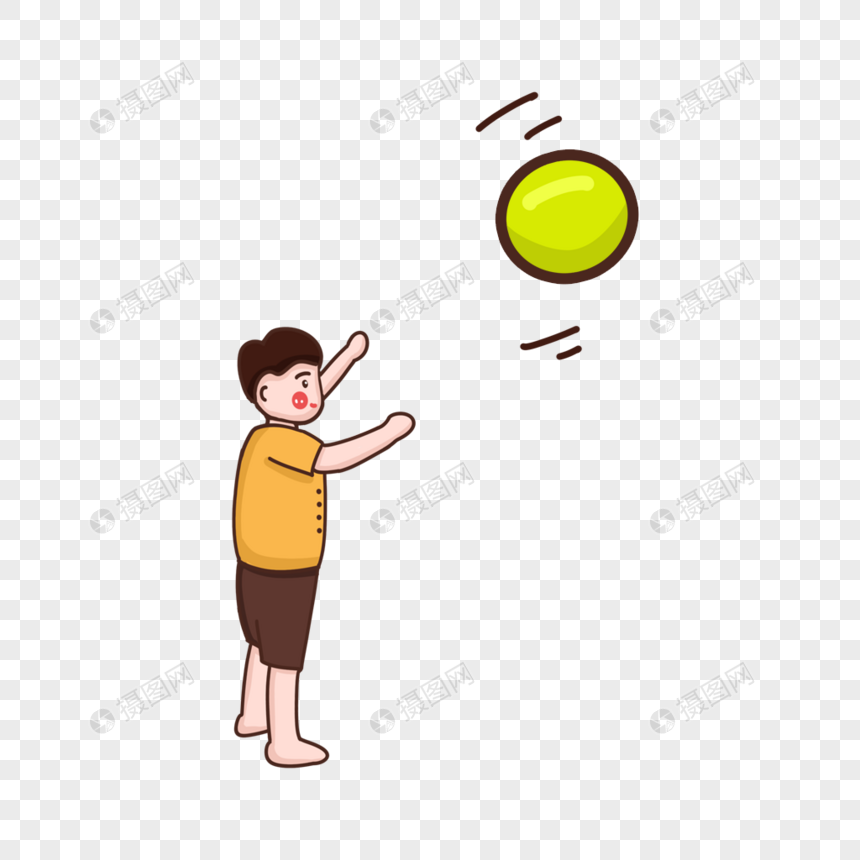 投球的男孩