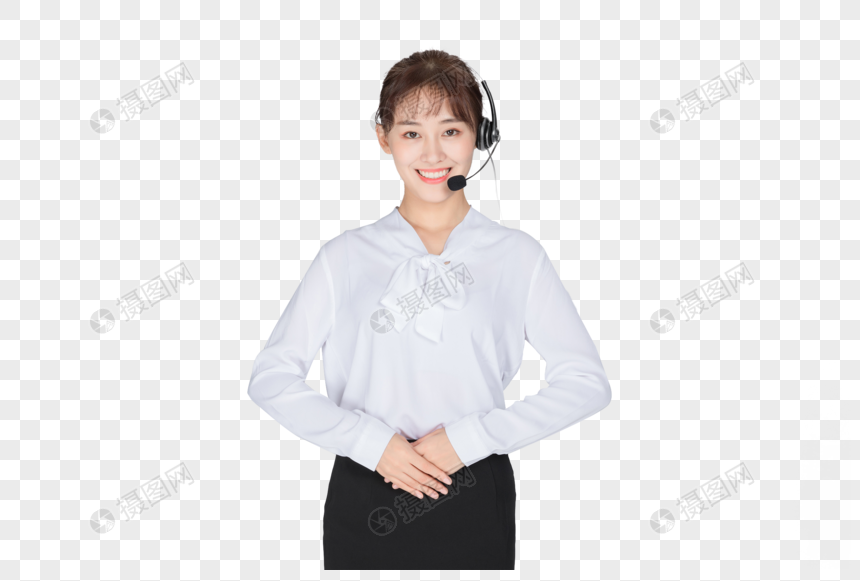 年轻的客服美女图片