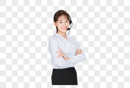 年轻的客服美女人物高清图片素材