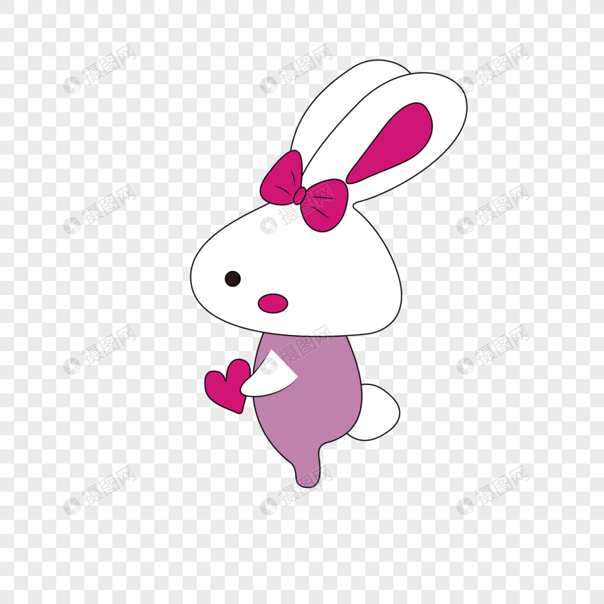 粉红兔元素素材ai格式_设计素材免费下载_VR