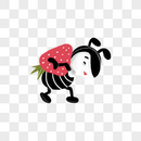 背着草莓的蚂蚁图片