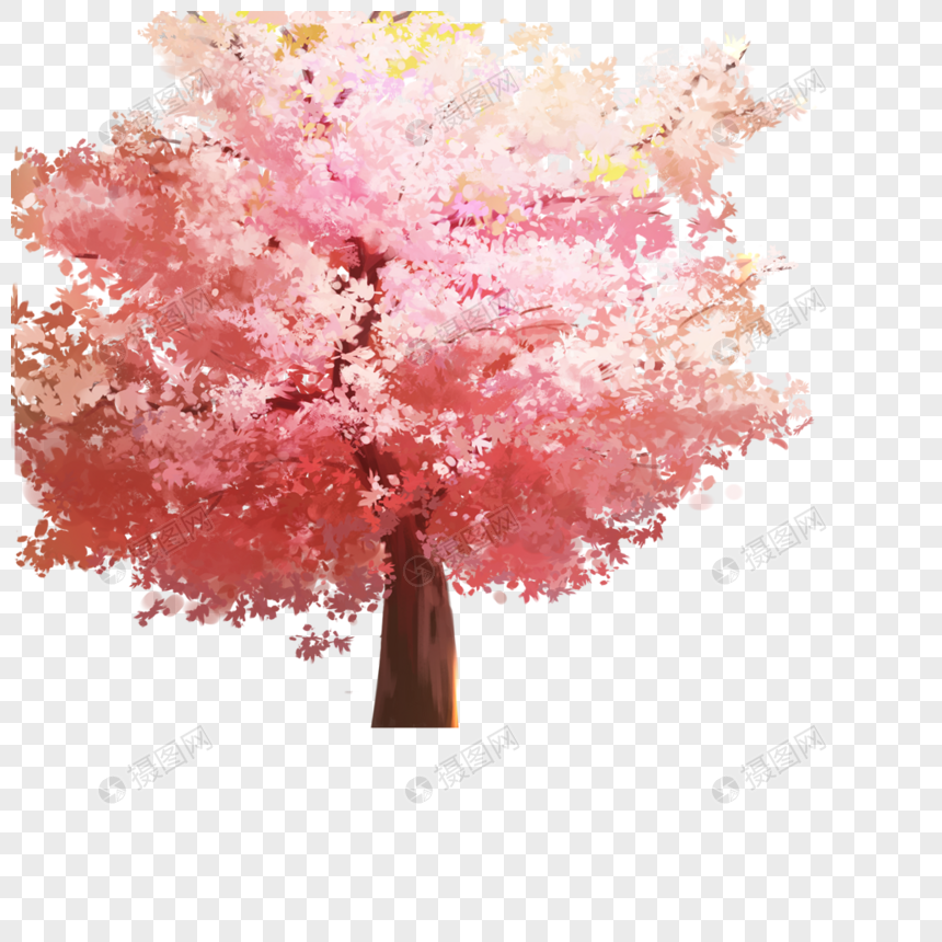 樱花树元素素材png格式_设计素材免费下载_vrf高清_摄