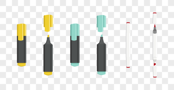 手绘矢量马克笔高清图片