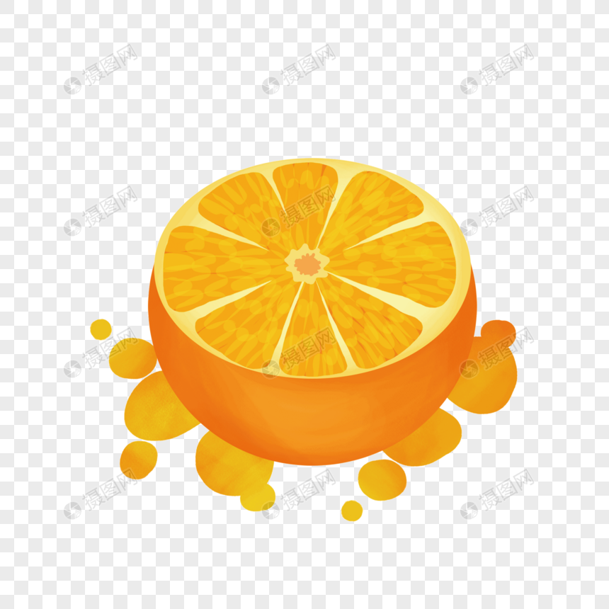 半个橙子图片
