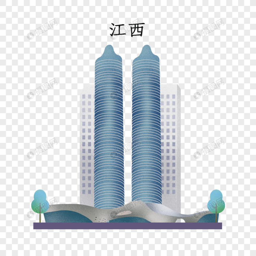 江西双子塔中心地标