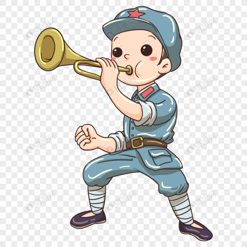 吹集结号的军人