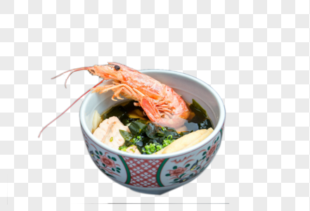 日本料理甜虾味噌汤图片