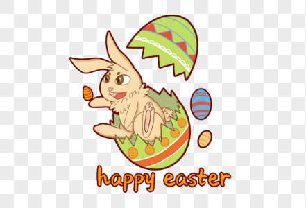 创意复活节兔子彩蛋设计图片