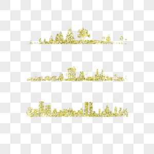 金色城市剪影图片