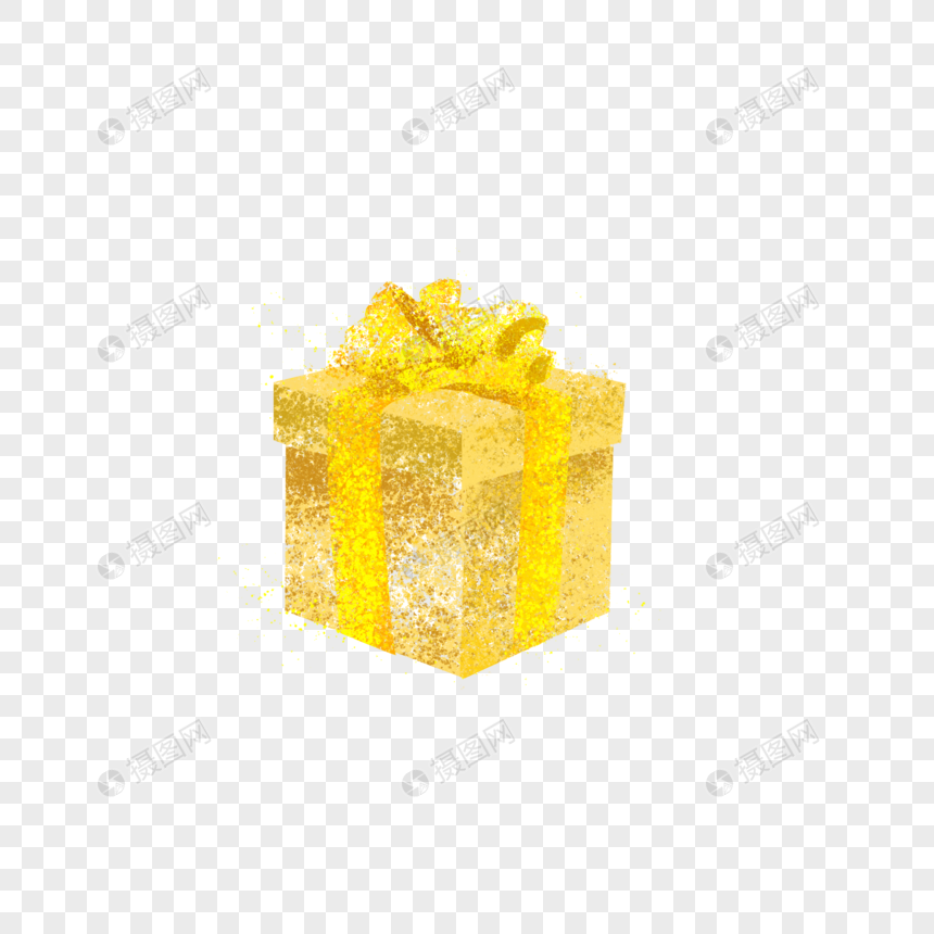 金色粉末礼盒图片