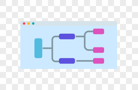 电脑网页流程图交互流程图标高清图片