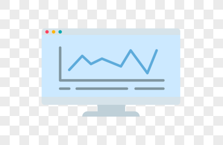 电脑网页数据分析图表图标元素图片