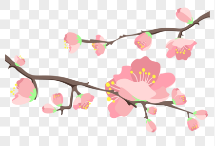 春天桃花朵朵开图片