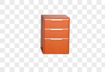 橙色床头柜图片