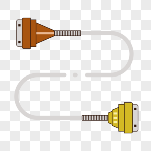 电脑工业设备连接线图标插画高清图片